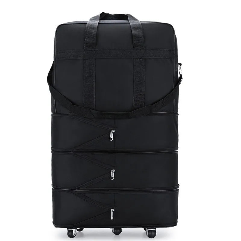 New Luggage Bag With Wheels Foldable Luggage Airline Checked Bags Oxford Large Capacity Moving Storage Bag Rolling Packing Cubes