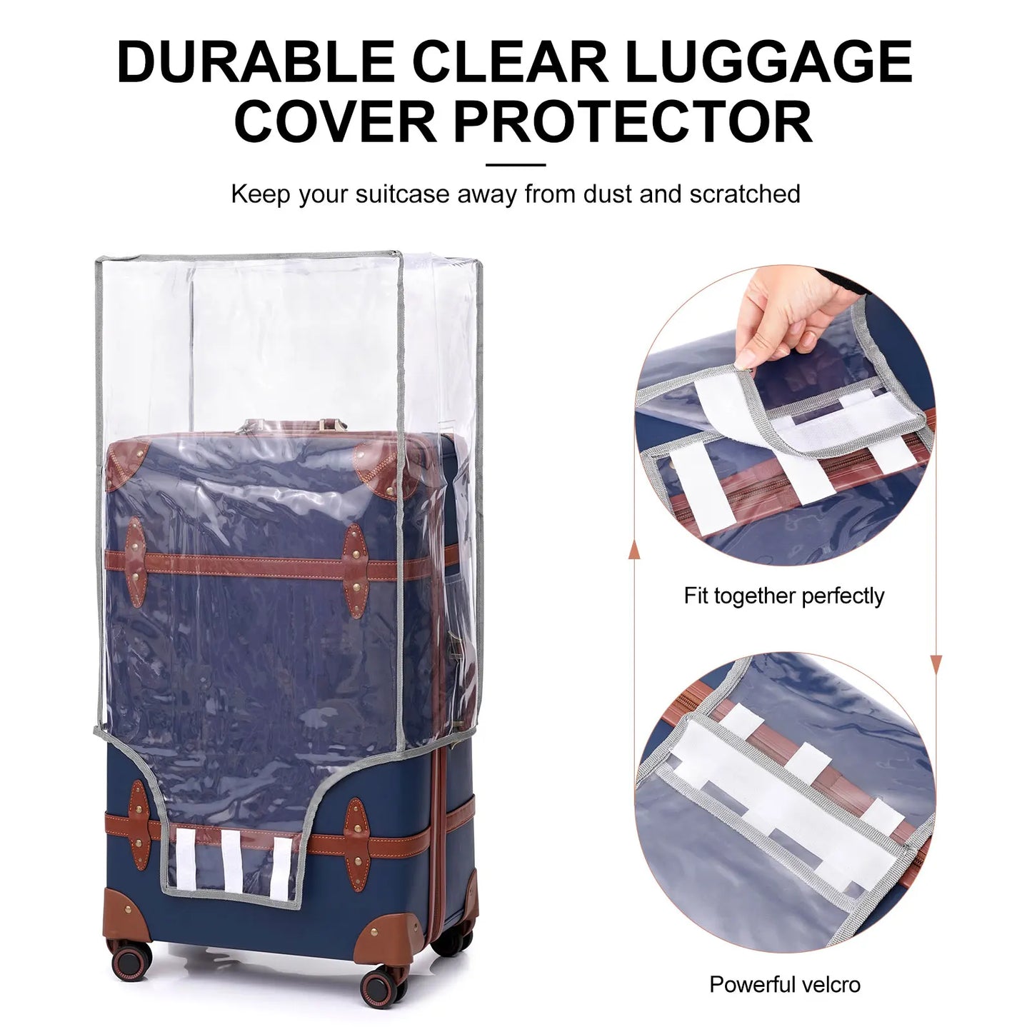 Urecity Hot! New 3PCS/SET Retro Travel Suitcase Rolling Luggage Sets 20"24"28"Size Trolley Suitcase Handbag Carry Ons Wheel