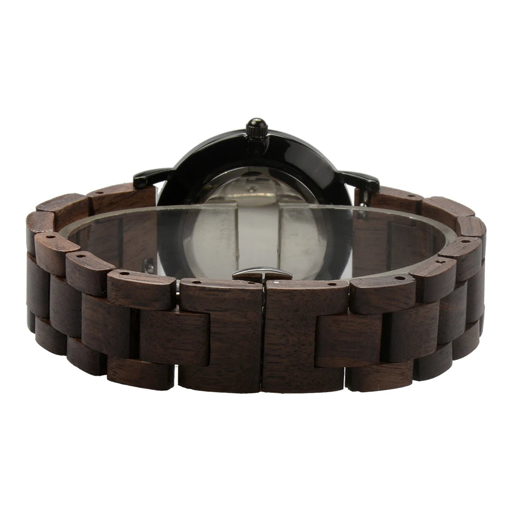 Wooden Watches for Men Women Slim Analog Quartz Minimalist Couple Wrist Watch