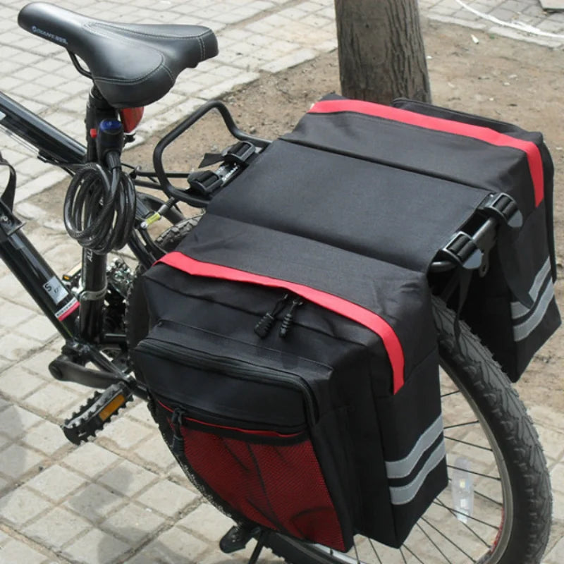 Bicycle transport bag rear luggage rack double-sided, rear seats are high and convenient in capacity, luggage bicycle bag
