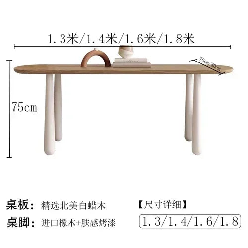 Wooden Nordic Dining Table Modern Minimalist Simple Luxury Dining Table Oval Style Mesas De Comedor Garden Furniture Sets