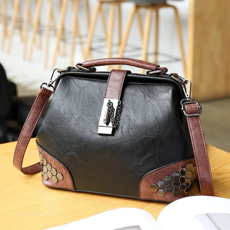 Women's Shoulder Bag Women's Handbag Fashion Purse Vintage Leather Bag Large Capacity Handbag Inclined Shoulder Bag Mom's Bag
