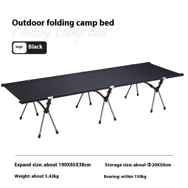 Lohascamping 90cm widen Sleeping Camping cot Ultralight Portable High-low dual folding Bed Backpacking Travel hiking Cot