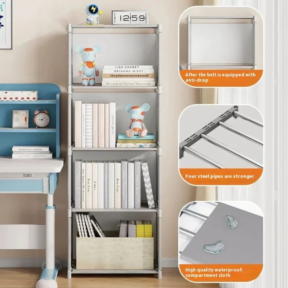 Simple Bookshelf Multi-Layer Book Closet Easy Assembly Bookcase Square Storage Shelf Living Room And Study Bedroom Storage Shelf