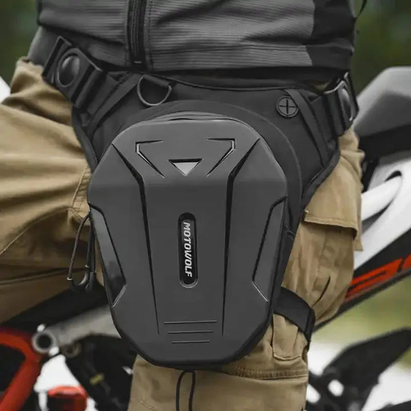 Motorcycle Bag Men Motorbike Leg Side Bag EVA Hard Shell Male Phone Waist Pack Motorcycle Drop Leg Bag Fanny Pack Belt Bum Bags