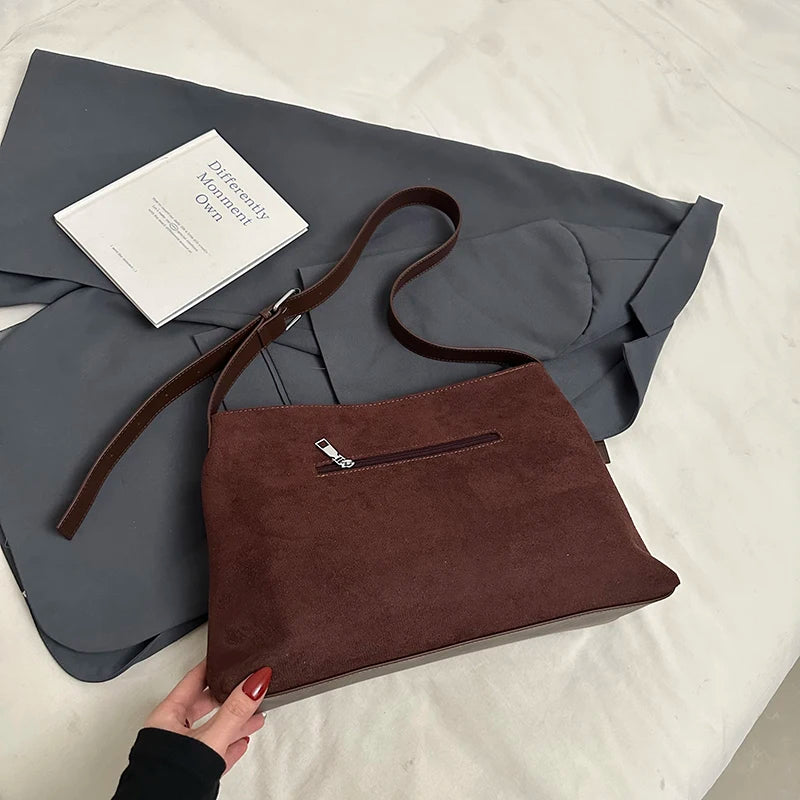Women's Advanced Sense Large Capacity Bag, Simple Commuting Single Shoulder Handbag