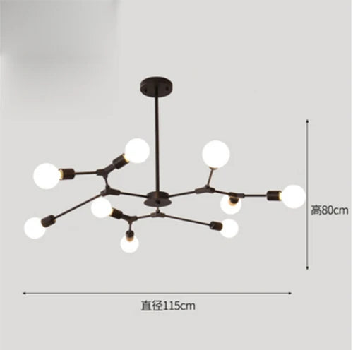 Modern Home LED Chandelier Living Room Decoration  Bedroom  Restaurant Light Study  Molecular Formula Chandelier Lighting