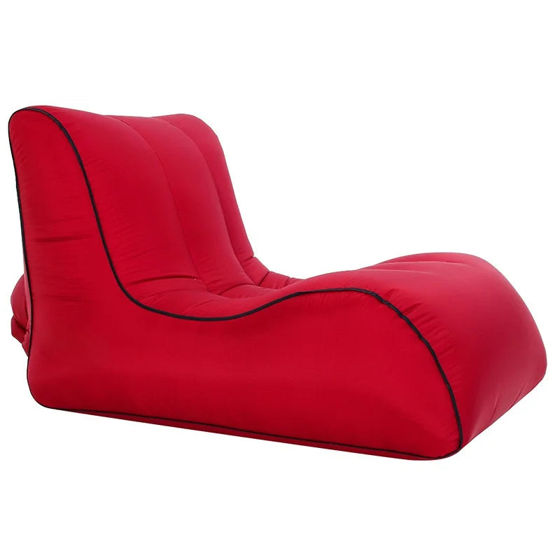 Outdoor Beach Inflatable Sofa Single Inflatable Sofa Lazy Cushion Bed Outdoor Furniture Camping Portable Folding Bed Seat