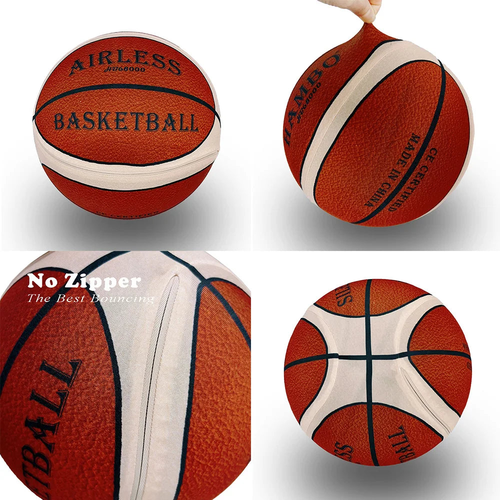 Indoor Silent Basketball Cloth Cover Size7#/6#/5# Soft High Elastic Foam Mute Ball No Noise Sports Ball Adults &Child Sport Game