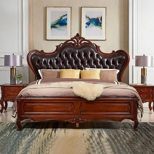 King Size Bedroom Bed European Aesthetic Storage Double Bed Modern Wood Camas De Matrimonio Dormitorio Luxury Furniture