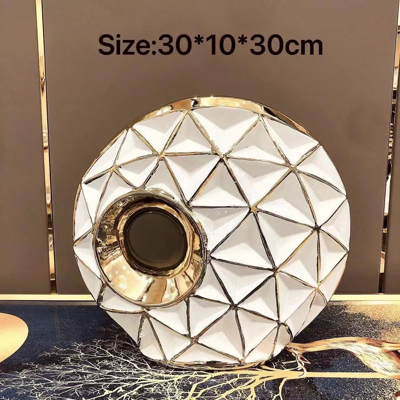Luxury Ceramics Vases Aesthetic Elegant Modern Office Flower Vase Unusual Flower Bottle Centerpiece Vases Home Decoration