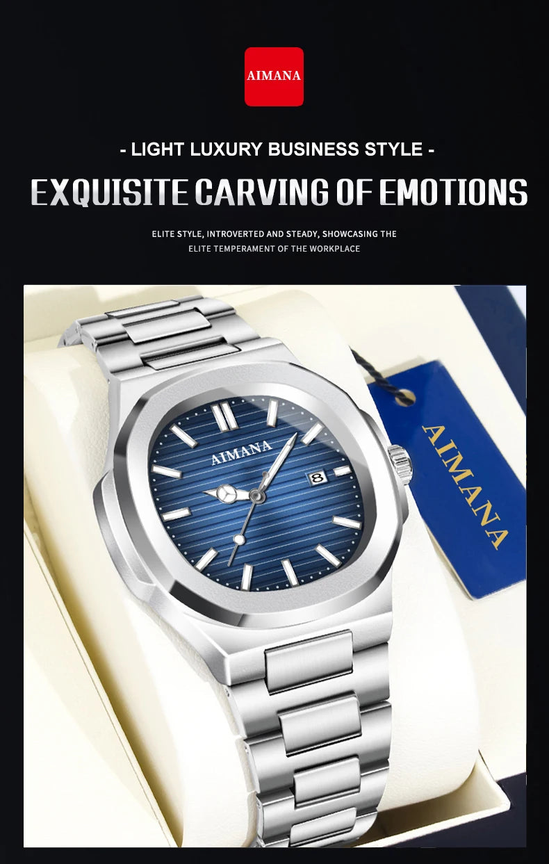 AIMANA Men's Watch Casual Fashion Digital Display Quartz Wristwatch for Men