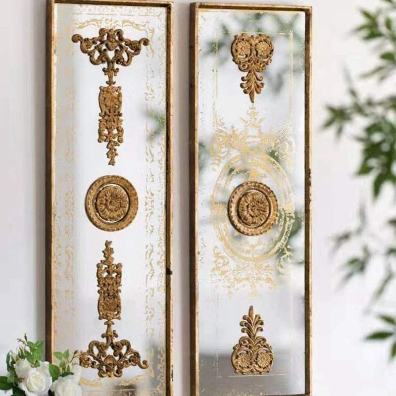 ABYN-Wooden Carved Onlay Appliques Rose Wood Carving Decal Unpainted Furniture Bed Door Cabinet Decor