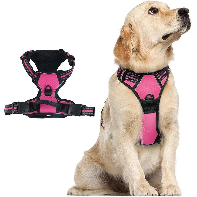 Pet rope vest style pet dog towing rope explosion-proof shockproof break free big dog chest strap reflective dog