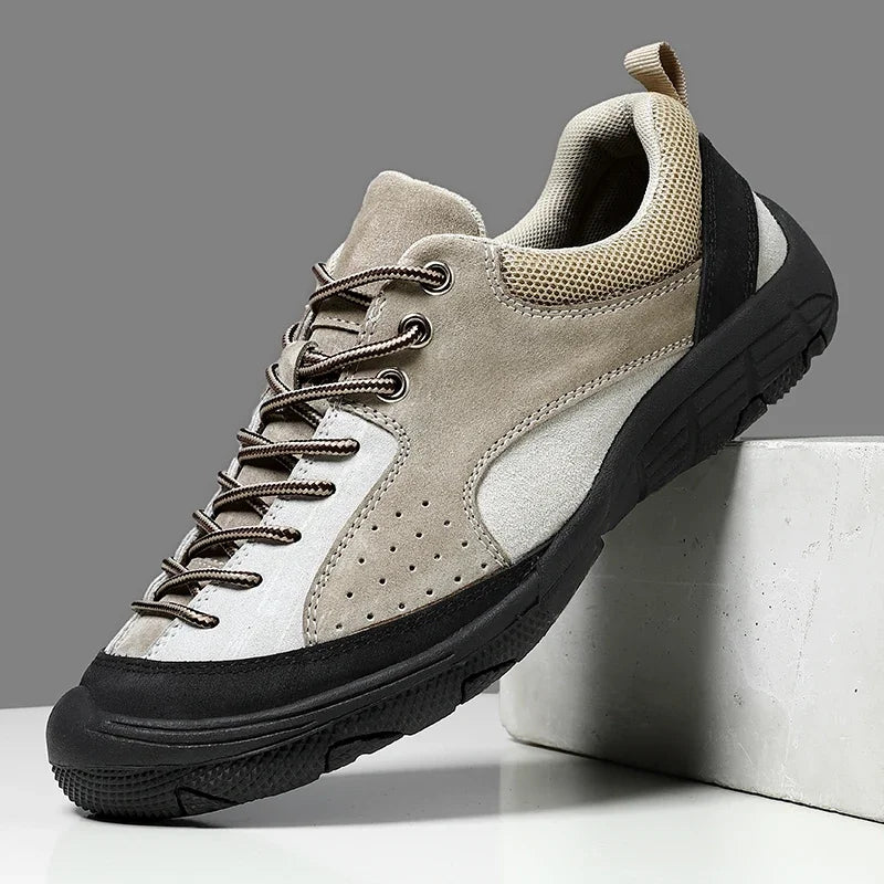 New Fashion Men Trekking Shoes Hiking Designer Casual Comfortable Outdoor Leather High Quality Climbing Breathable Driving Shoes