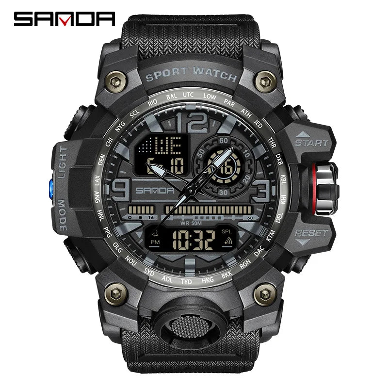 Men's Watches Top Brand Luxury 5ATM Waterproof Sport Military Wristwatch Quartz Watch for Men Clock Relogio Masculino 6024