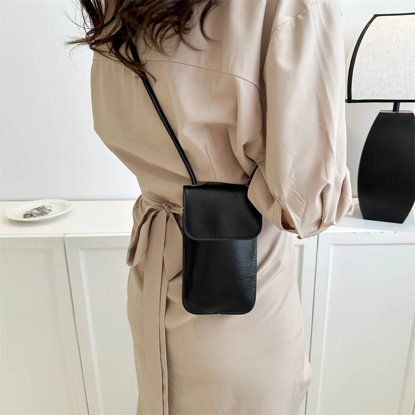 Women's Crossbody Bag - Minimalist Tote Bag with Phone Pocket, Lightweight, Detachable Shoulder Strap for Daily Commute-tan