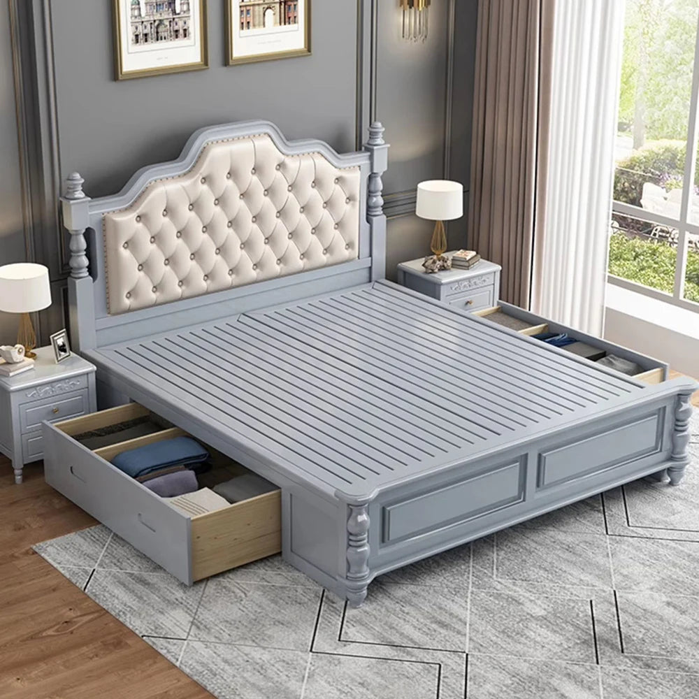 King Size Bed Multifonction Waterproof Queen Luxury Bed Reading Frame Modern Cama De Lujo Para Dormitorio Bedroom Furniture
