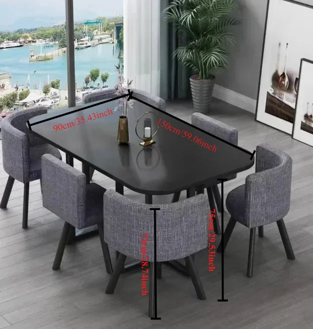 Dining Table, Rectangular for Dining Room/living Room, Kitchen Table Set with Metal Legs Customizable