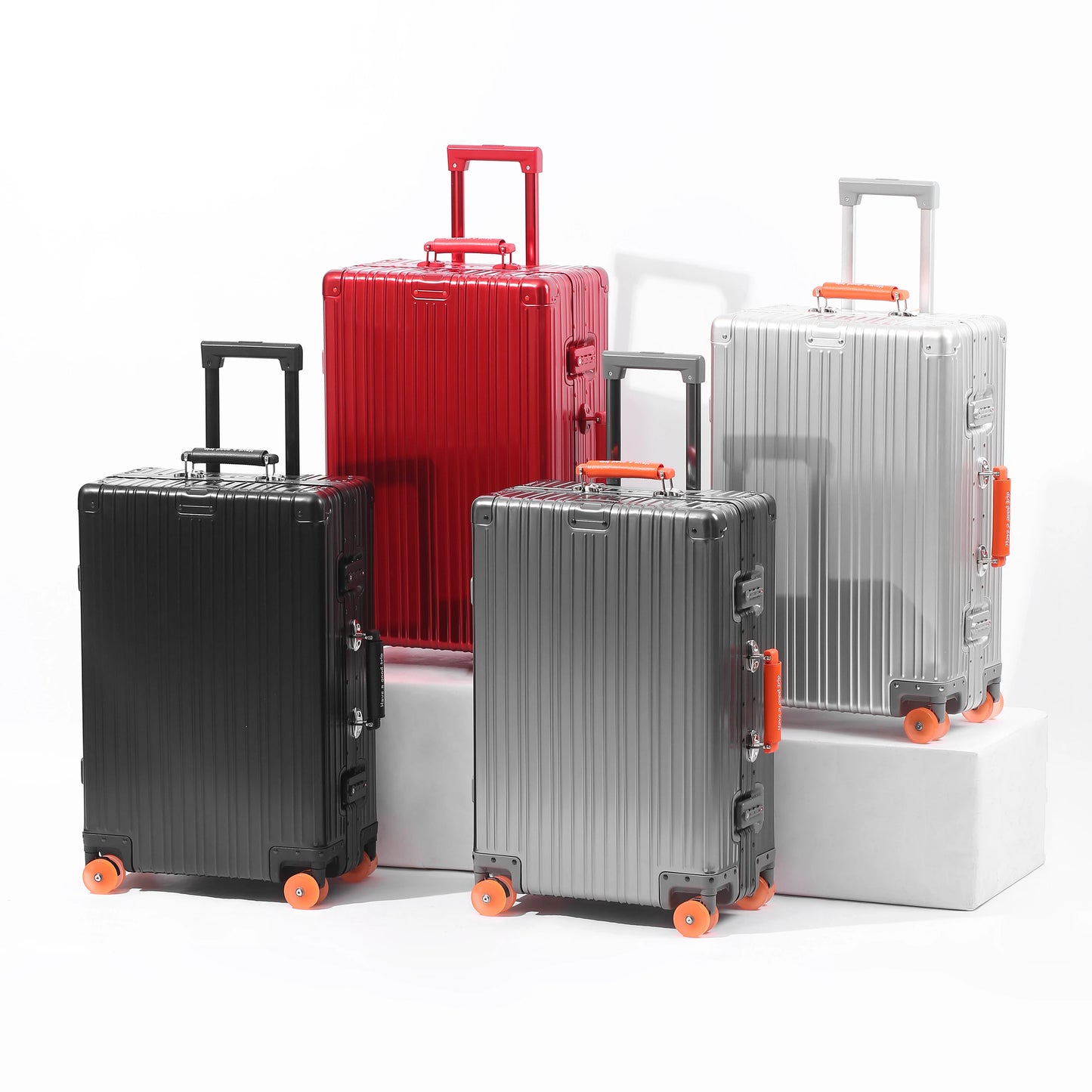 All-Aluminum Magnesium Alloy Suitcase Large-Capacity Password Luggage Infused Transparent Rolling Wheel Business Trolley Case