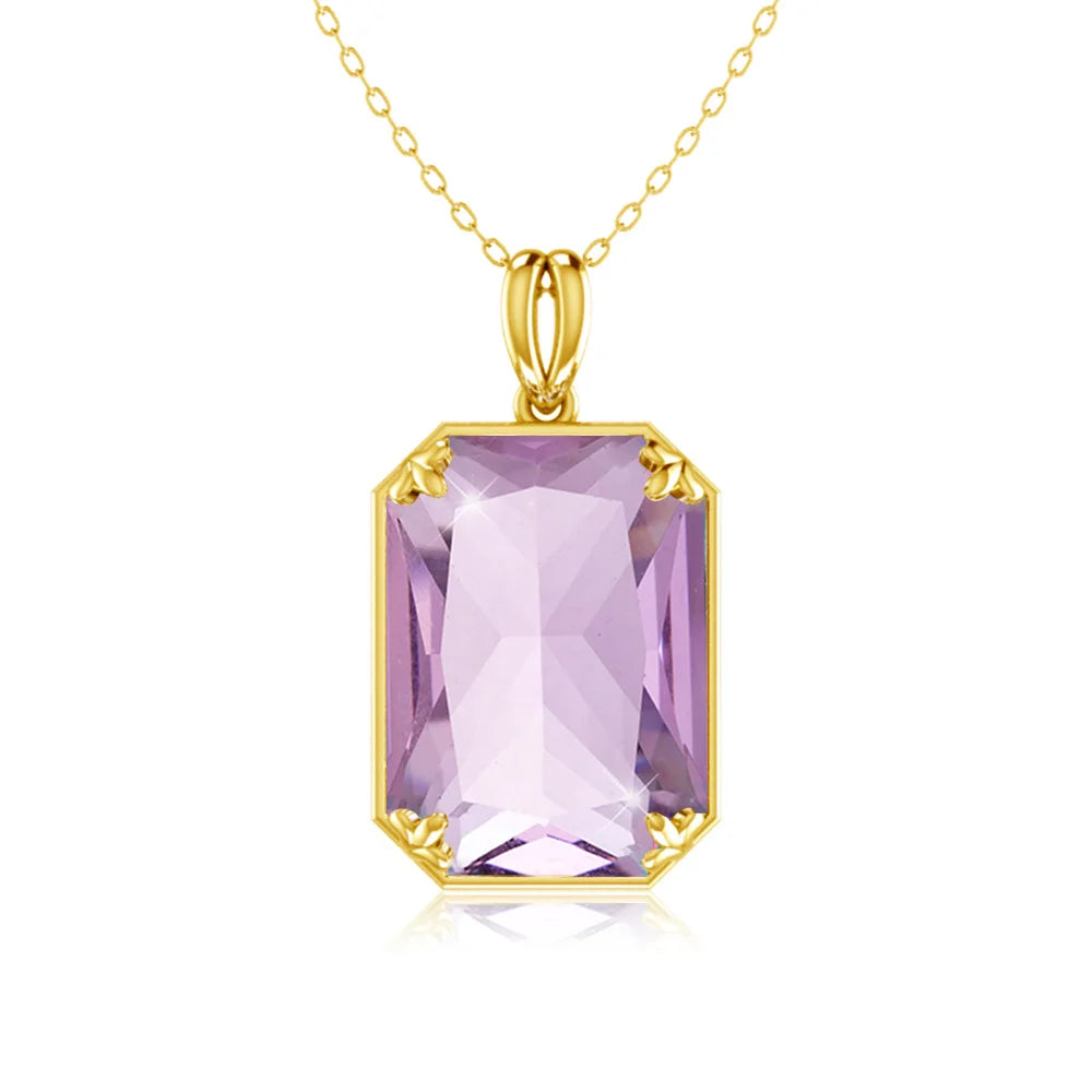 585 Gold Plated Pendants and Necklaces Real Solid 925 Sterling Silver Woman Pendants for Fine Jewelry