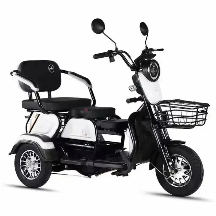 2023 New Model 3-Wheel Electric Scooter 500W Mini Electric Motorcycle Leisure Steel Frame Electric Tricycles Elderly 60V Folded