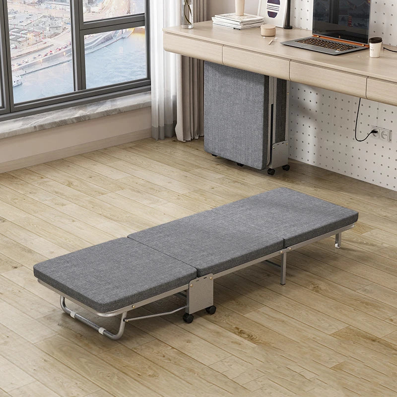 GUIG's New Tri-fold Office Rollaway Bed Single Bed Attendant Bed Siesta Bed Nap Bed Camp Bed Hard Board Bed Hot