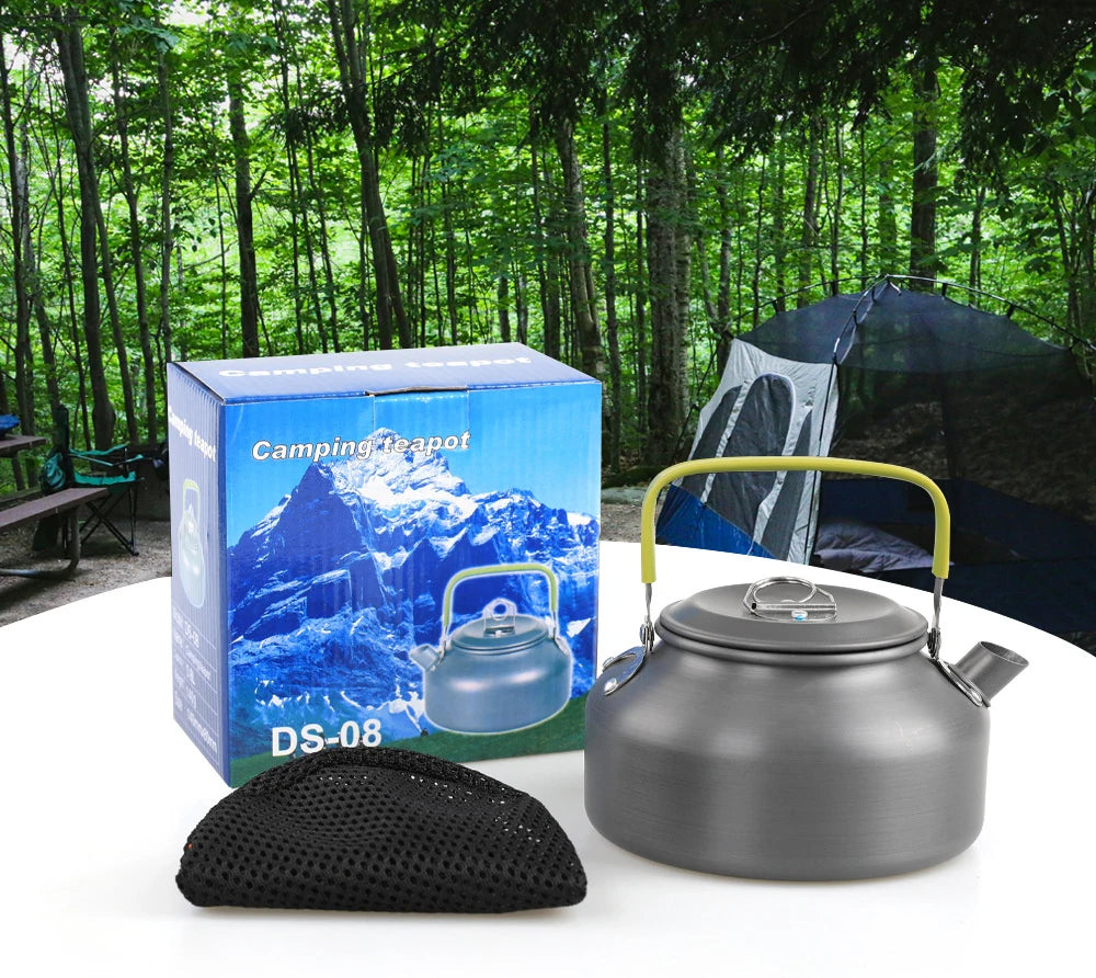 Outdoor teapot Lightweight Camping Accessories Equipment Backpacking Survival Gear Cooking Kits Family Hiking Outdoor