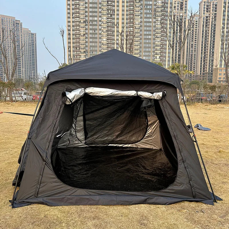 SUV high-quality family camping waterproof tent with extended sunshade at the rear is suitable for 5 to 8 people