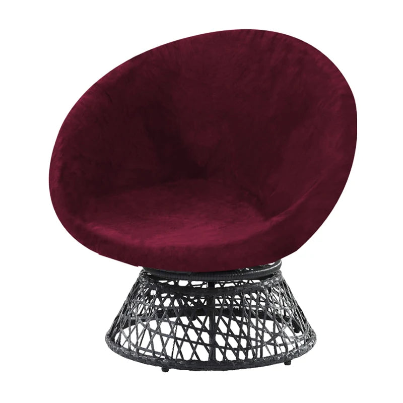 Round Saucer Chair Cover Elastic Velvet Chair Cover Moon Sauce Chair Protector Covers Seat Slipcovers Camping Chair Covers