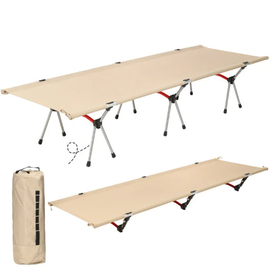 Camping Folding Cot High Legs One Person Outdoor Office Nap Sleeping Bed