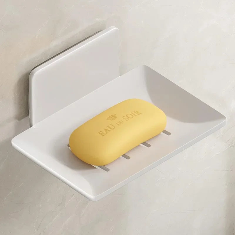 Bathroom Aluminum Alloy Soap Dish Free-Punching Wall Mounted Soap Sponge Holder Organizer Accessories Kitchen Soap Holder