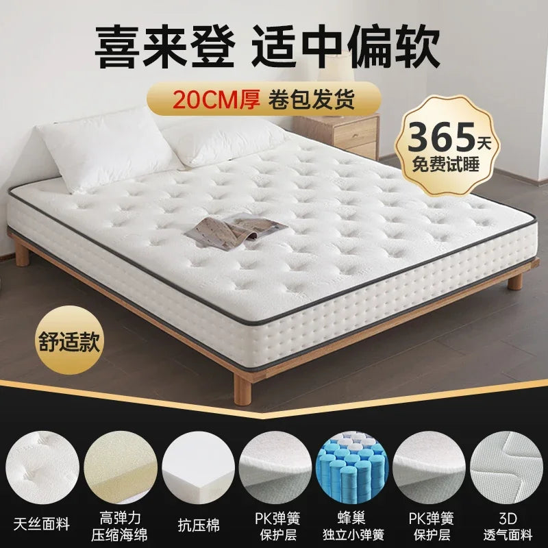 King Size Modern Mattress Soft Double Latex Luxury Designer Mattress Queen Bedroom Colchon Matrimonial Bedroom Furniture