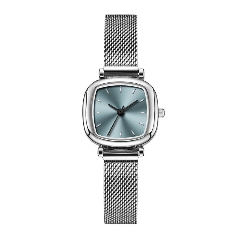 Women's Watches are Fashionable, Simple, Compact, Exquisite and Elegant Mesh Strap Small Square Watches, Can Be Customized