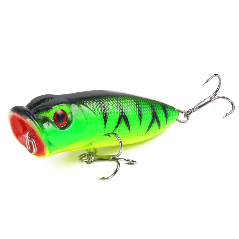 Fishing Lure 10g 65mm Floating Popper Artificial Wobbler Hard Bait with Hook for Pike Perch Winter Swimbait Trolling Crankbait