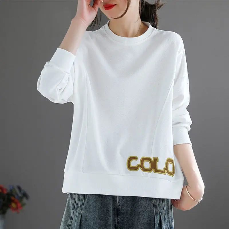 Women's Clothing Tops Autumn Long Sleeve Loose Casual
