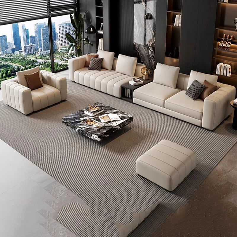 Large Lounge Minimalist Sofa Wooden Designer Individual Loveseat Relaxing Sofa Office Lazy Full Sofy Do Salonuroom Decoration