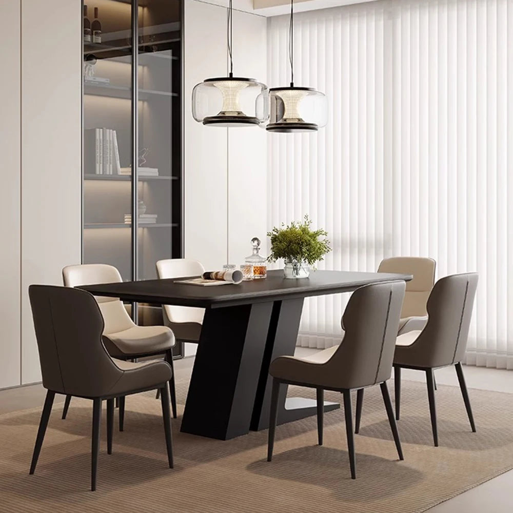 Nordic Living Dining Table Luxury Waterproof 6 People Minimalist Dining Table Rectangle Modern Tavoli Da Pranzo Home Furniture