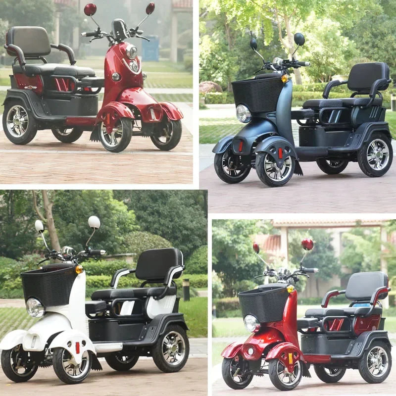 XK Three-Seat 72V Electric Quadricycle Household 4-Wheel Lithium Battery Four-Wheel Scooter