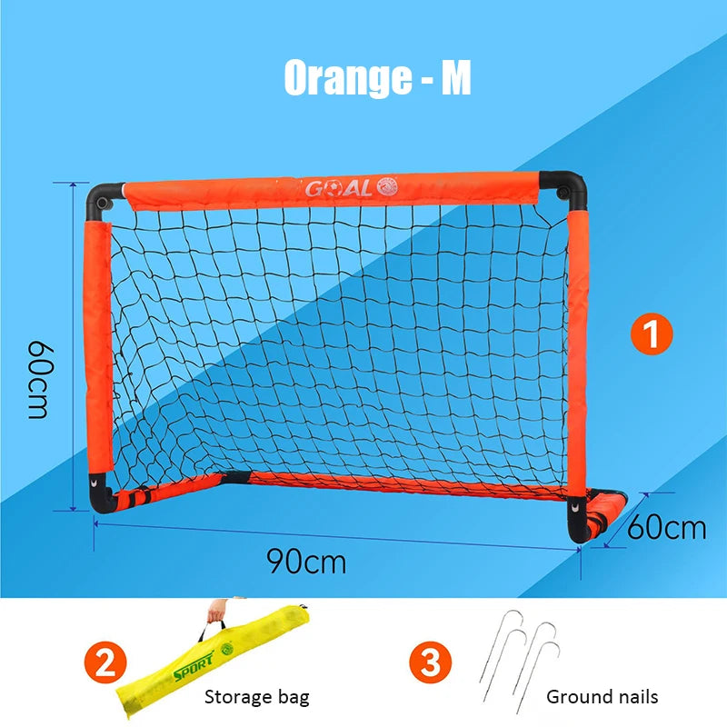 Portable Folding Youth Soccer Goal Installation-free Kid Football Goal Net Outdoors Indoors Sports Football Training Equipment