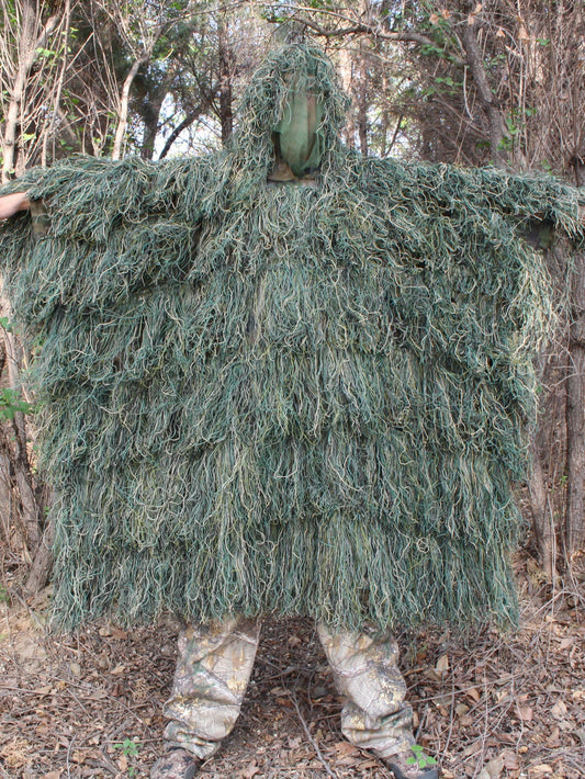 Men Outdoor Hunting Ghillie Suit Ghillie Clothes Top Men Camouflage Hunting Gilley Suit Outdoor Jungle Hunting Cloak Poncho