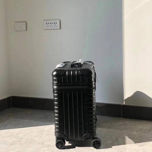 Magnesium Aluminum Alloy Luggage Trolley Case Metallic Anti-fall Thickened Reinforced Outdoor Travel Boarding Code Box Gift