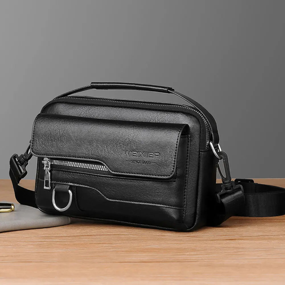 Men's Bag,Versatile Stylish Satchel Bag,PU Leather Waterproof Elegant Cross-body Satchel Bag,For Business Casual Daily Commute