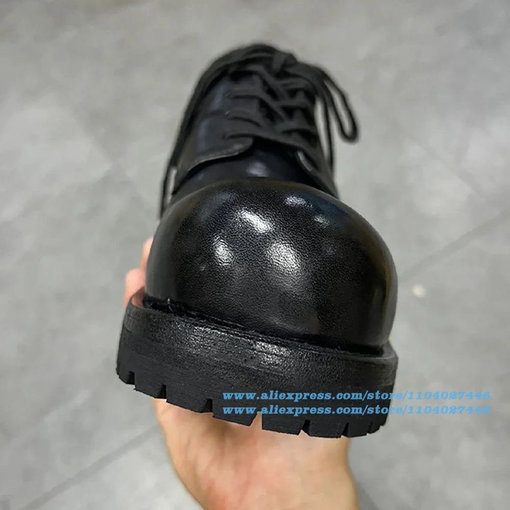 Men's shoes Stylish Black Shoes lace-up Slip On Casual Wear-Resistant Trendy Luxury Handmade Shoe Men's Shoes