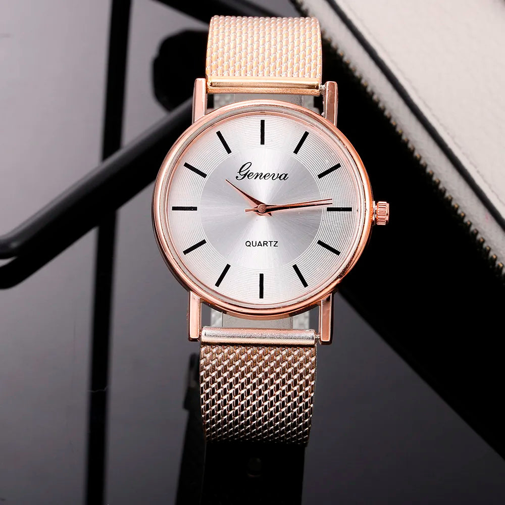 Women Watches Luxury Fashion Mesh Belt Watch For Ladies Elegant Bracelet Waterproof Quartz Wristwatch Top Clock Lover Watch