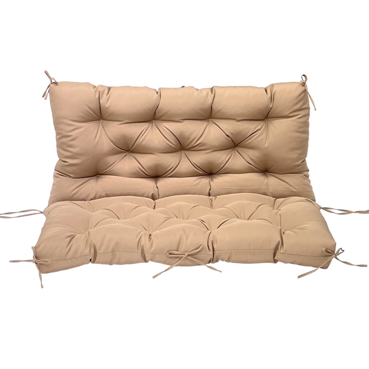 Outdoor Bench Cushions Garden Swing Seat Cushions with Backrest 2/3 Seater Replacement Cushion for Outdoor Swing Sofa Pad Settee