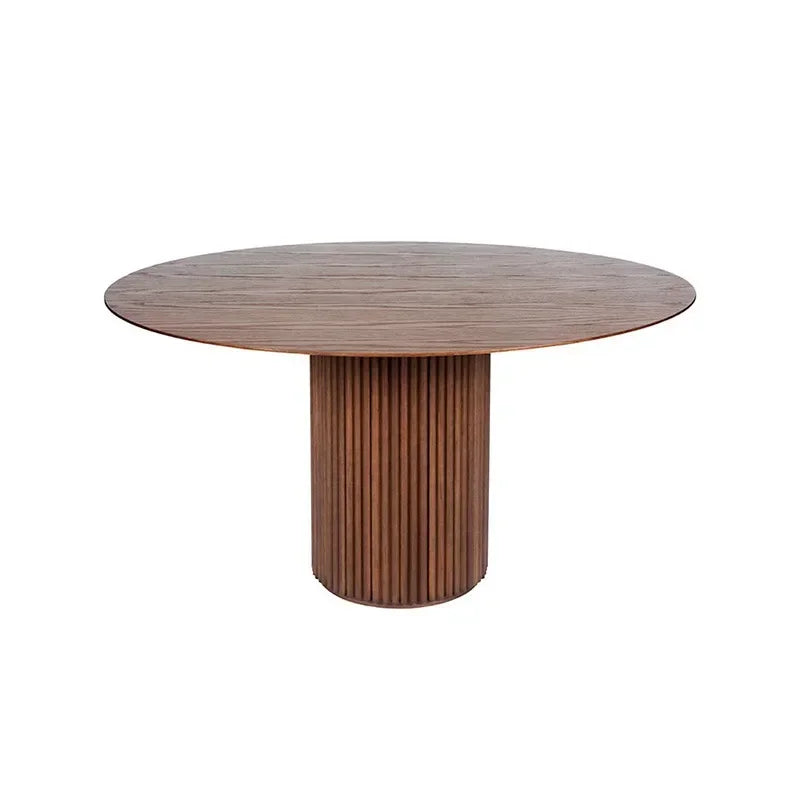 Retro Solid Wood Round Table Home Quiet Style Dining Table