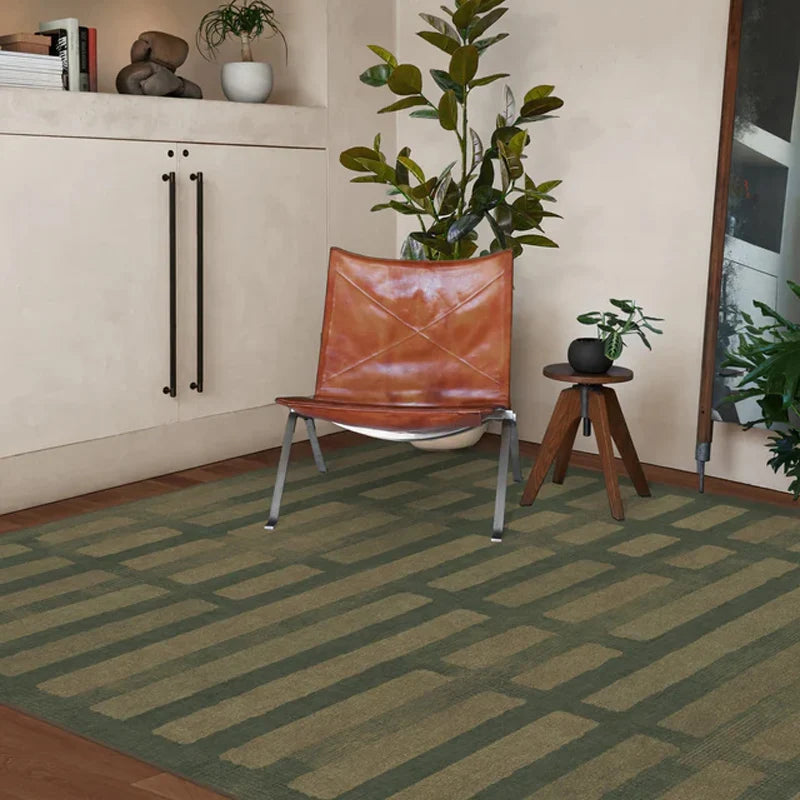 Living Room Bedroom Carpet Modern Minimalist Style Geometric Pattern European Floor Mat Warm Beige Versatile Home Plush Rug 거실카펫