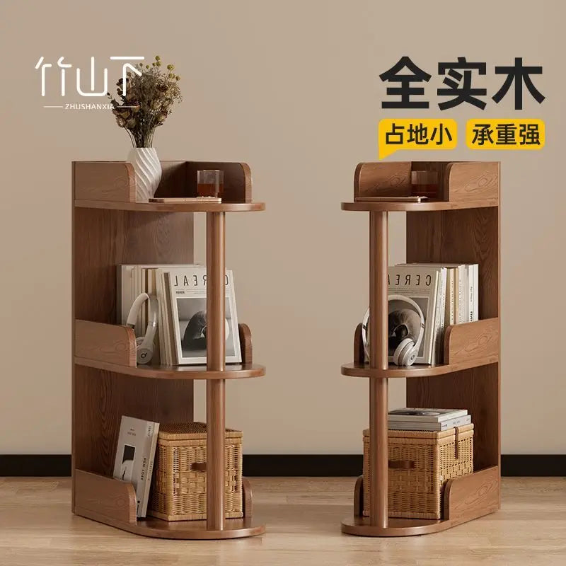 Gap Rack Home Desk Next To Mini Bookshelf Living Room Simple Ultra-narrow Storage Cabinet Solid Wood Floor Storage Rack