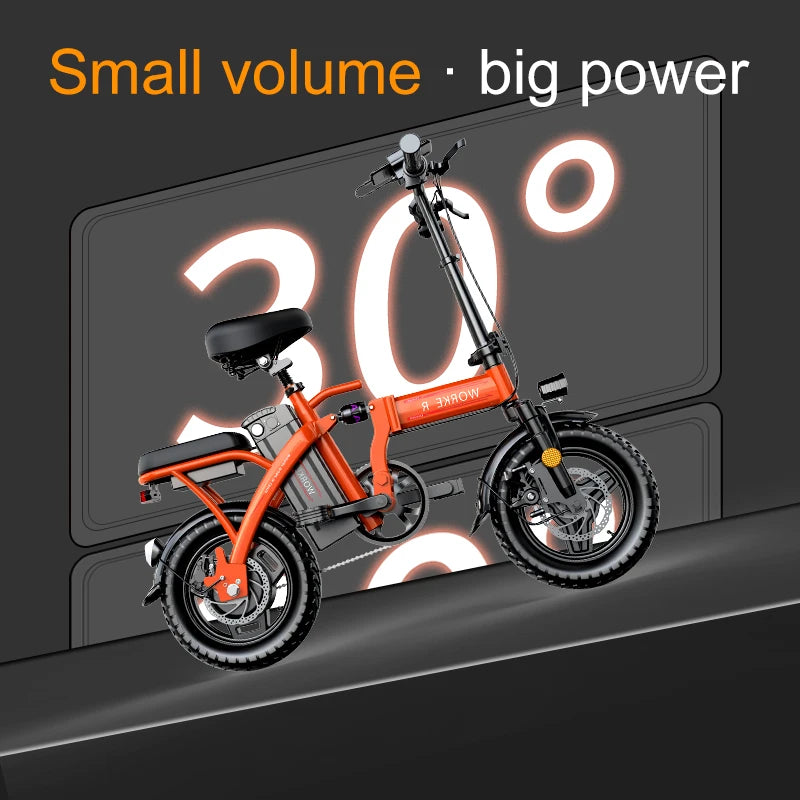 Hot Sale Mini Size Fashion Electric Bicycle 400W 48V 14 Inch Electric City Bike Mini Foldable Electric Scooter